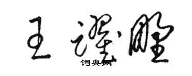骆恒光王跃野草书个性签名怎么写