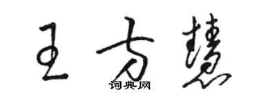 骆恒光王方慧草书个性签名怎么写
