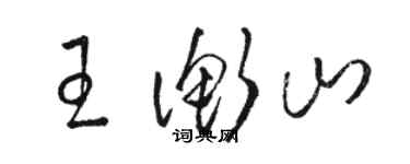 骆恒光王衡山草书个性签名怎么写