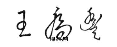 骆恒光王乔丰草书个性签名怎么写