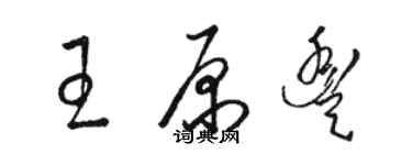 骆恒光王原丰草书个性签名怎么写