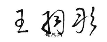 骆恒光王羽彤草书个性签名怎么写