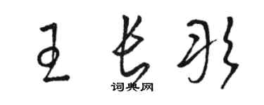 骆恒光王长彤草书个性签名怎么写