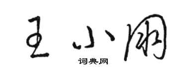 骆恒光王小朋草书个性签名怎么写