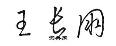骆恒光王长朋草书个性签名怎么写