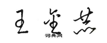 骆恒光王金赫草书个性签名怎么写