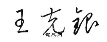 骆恒光王克银草书个性签名怎么写