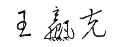 骆恒光王赢克草书个性签名怎么写