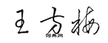 骆恒光王方梅草书个性签名怎么写