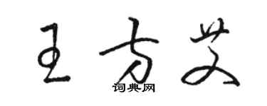 骆恒光王方艾草书个性签名怎么写