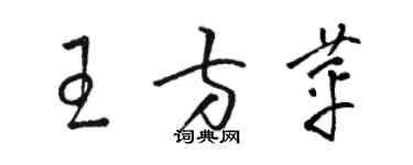 骆恒光王方苹草书个性签名怎么写
