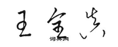骆恒光王全真草书个性签名怎么写