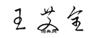 骆恒光王艾全草书个性签名怎么写