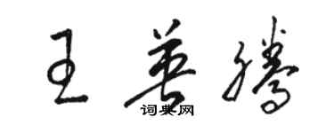 骆恒光王英腾草书个性签名怎么写