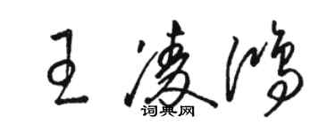 骆恒光王凌鸿草书个性签名怎么写