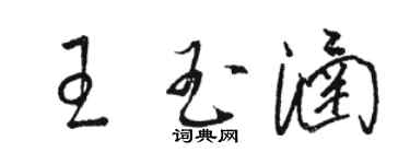 骆恒光王玉涵草书个性签名怎么写