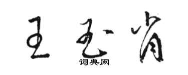 骆恒光王玉肖草书个性签名怎么写