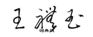 骆恒光王礼玉草书个性签名怎么写