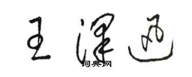 骆恒光王泽迅草书个性签名怎么写