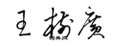 骆恒光王树广草书个性签名怎么写