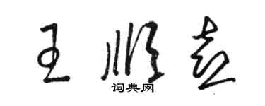 骆恒光王顺喜草书个性签名怎么写
