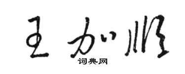 骆恒光王加顺草书个性签名怎么写