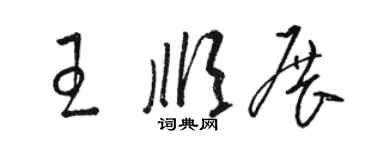 骆恒光王顺展草书个性签名怎么写