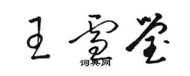 骆恒光王雪莹草书个性签名怎么写