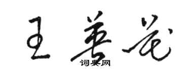 骆恒光王英花草书个性签名怎么写