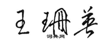 骆恒光王珊英草书个性签名怎么写
