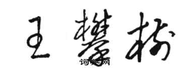 骆恒光王攀树草书个性签名怎么写