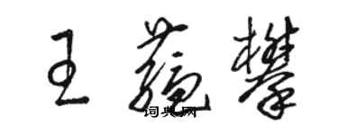 骆恒光王蕴攀草书个性签名怎么写
