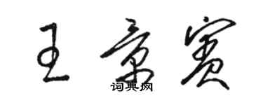骆恒光王景宾草书个性签名怎么写