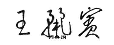 骆恒光王丽宾草书个性签名怎么写
