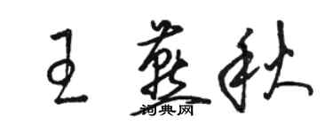 骆恒光王燕秋草书个性签名怎么写