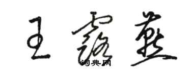 骆恒光王露燕草书个性签名怎么写