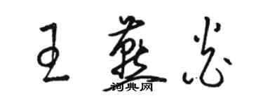 骆恒光王燕炎草书个性签名怎么写