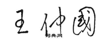 骆恒光王仲国草书个性签名怎么写