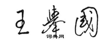 骆恒光王举国草书个性签名怎么写