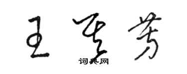 骆恒光王其芳草书个性签名怎么写