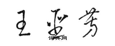 骆恒光王圣芳草书个性签名怎么写