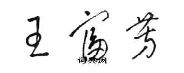 骆恒光王富芳草书个性签名怎么写