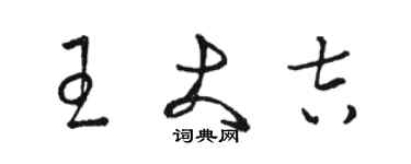 骆恒光王大吉草书个性签名怎么写