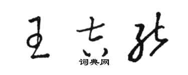 骆恒光王吉能草书个性签名怎么写