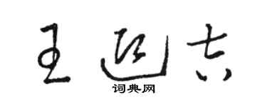 骆恒光王迎吉草书个性签名怎么写