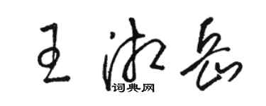 骆恒光王湘岳草书个性签名怎么写