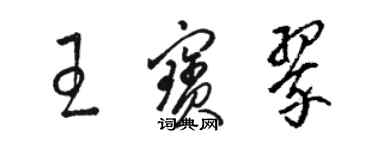 骆恒光王宝翠草书个性签名怎么写