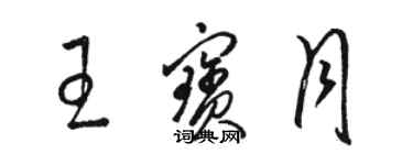 骆恒光王宝月草书个性签名怎么写