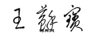 骆恒光王苏宝草书个性签名怎么写