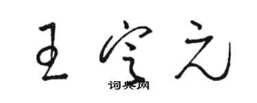 骆恒光王定元草书个性签名怎么写